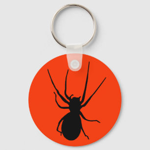 Chaveiro Corrente de Chave de Aranha Negra-Laranja