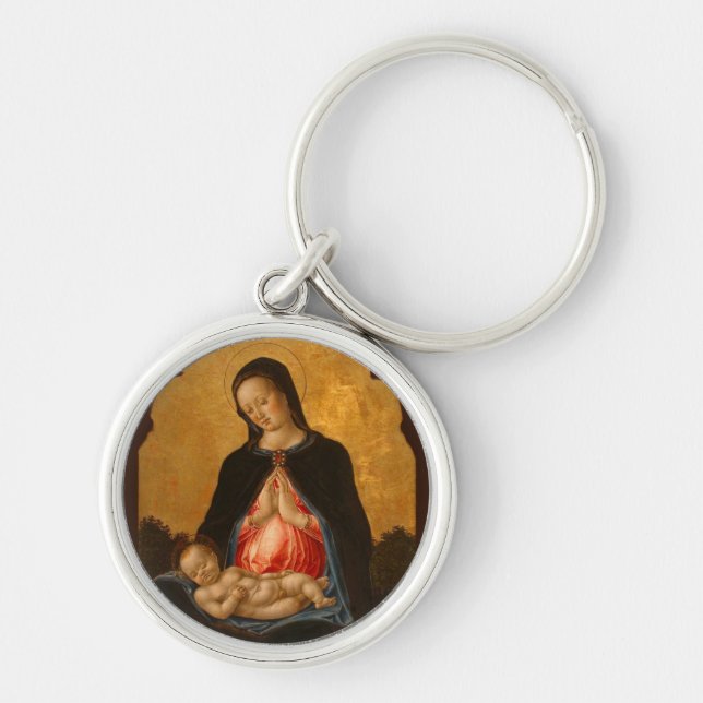 Chaveiro Corrente de chave de arte da Madonna e da Criança (Frente)