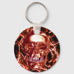 Chaveiro Corrente de Chave de Cromo Vermelho Elétrico