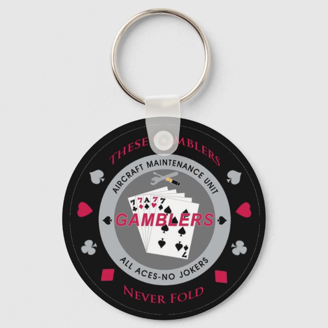 Chaveiro Corrente De Chave De Gambler Com Traços (Frente)