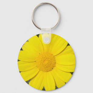 Chaveiro Corrente de chave de margarida amarela