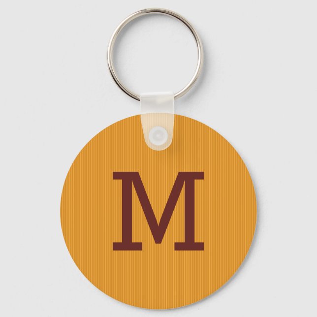 Chaveiro Corrente de chave de monograma personalizada de fa (Frente)