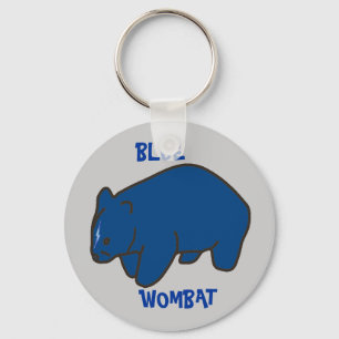 Chaveiro Corrente de Chave de Wombat Azul