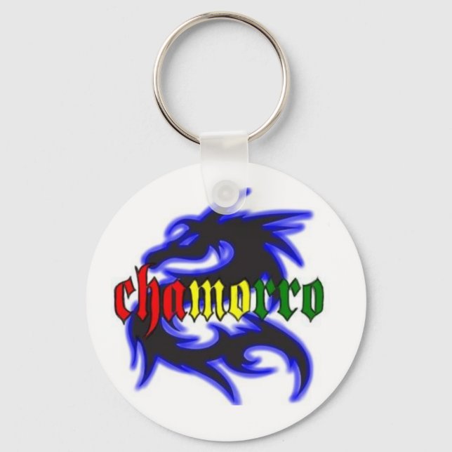 Chaveiro Corrente de chave do dragão Chamorro (Frente)