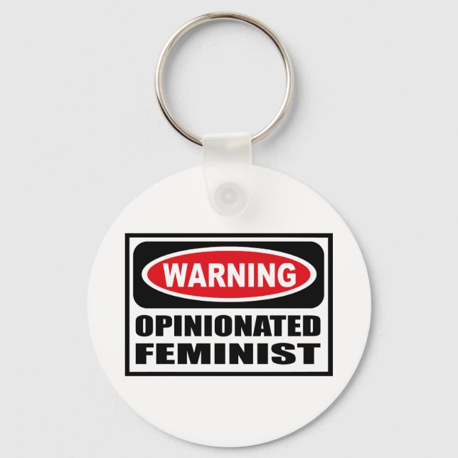 Chaveiro Corrente de Chave FEMINISTA OPINIONADA (Frente)