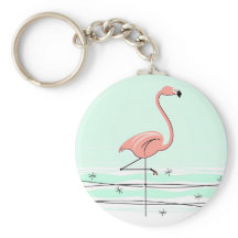 Corrente de chave Flamingo verde