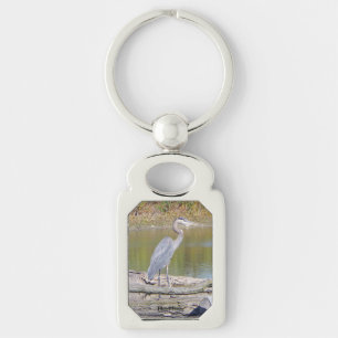 Chaveiro Corrente de chave metálica Blue Heron