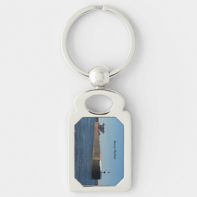 Chaveiro Corrente de chave metálica Burns Harbour (Frente)