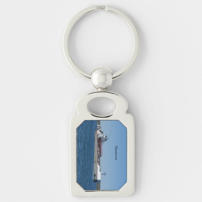 Chaveiro Corrente de chave metálica Manitowoc (Frente)