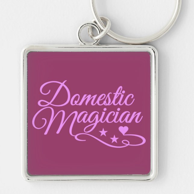 Chaveiro Corrente de chave personalizada do mágico doméstic (Frente)