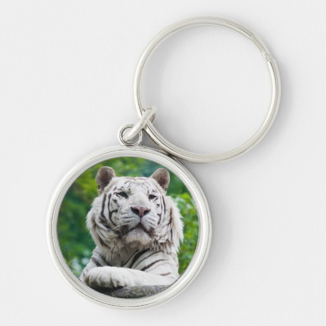 Chaveiro Corrente de chave Tigre Branco (Frente)