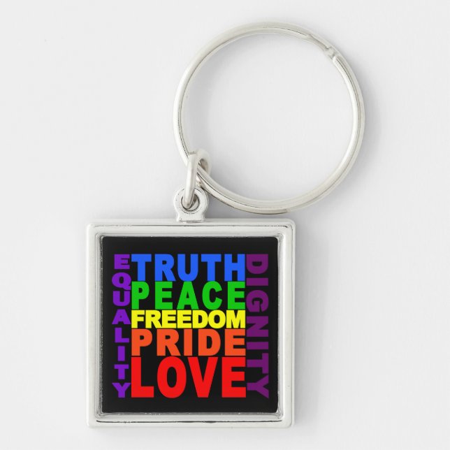 Chaveiro Corrente de chaves Rainbow Values (Frente)