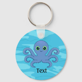 Chaveiro Corrente de Design de Octopus Azul-Cinto