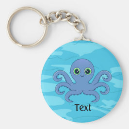 Chaveiro Corrente de Design de Octopus Azul-Cinto