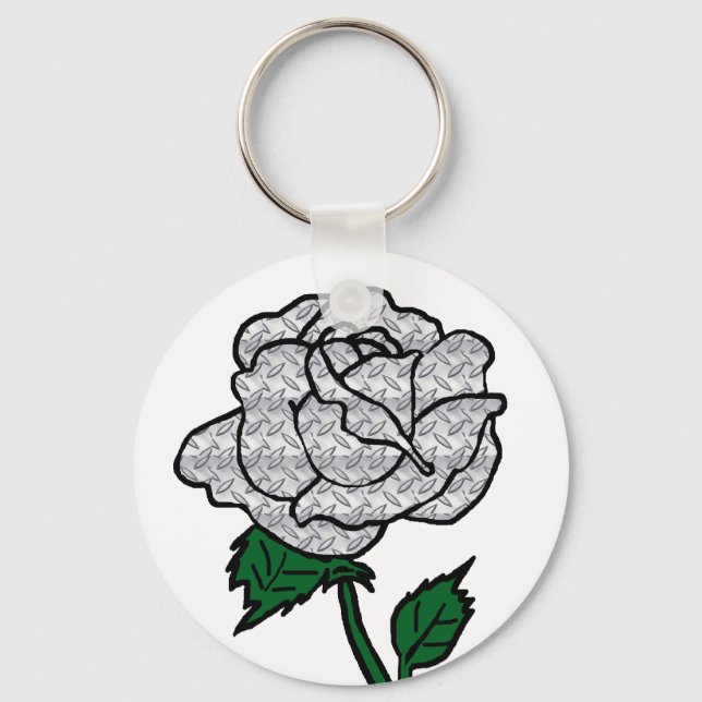 Chaveiro Corrente de rosa de metal (Frente)