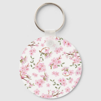 Chaveiro Corrente de teclas de flor de cereja