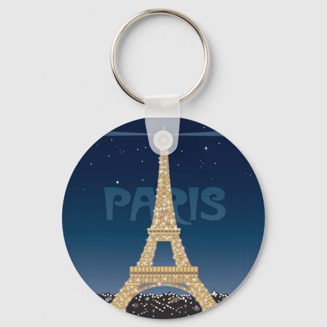 Chaveiro Corrente de teclas Eiffel Tower Sparkle (Frente)