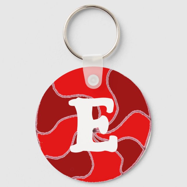 Chaveiro Corrente preta de espiral e de espiral de morango (Frente)