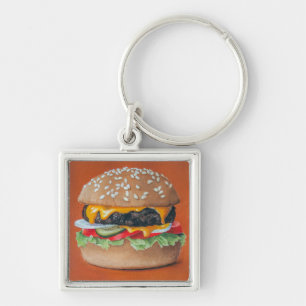 Chaveiro Correntes chaves da ilustração do Hamburger