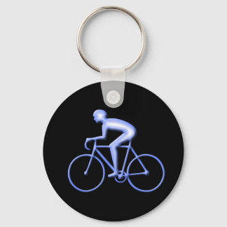 Chaveiro Corrida de bicicleta em azul