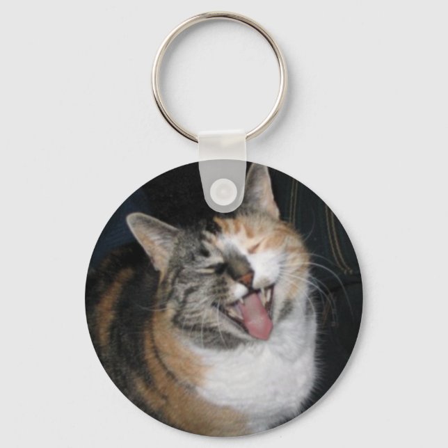 Chaveiro Corrida de chave de gato rindo (Frente)