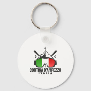 Chaveiro Cortina D'ampezzo Itália Estação de Esqui Retro Es