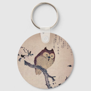 Chaveiro Coruja de sorriso japonesa bonito