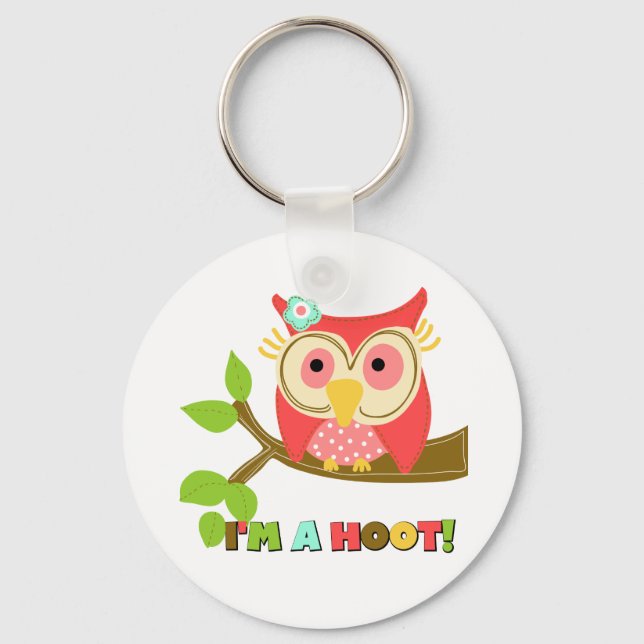 Chaveiro Coruja, sou um Hoot (Frente)