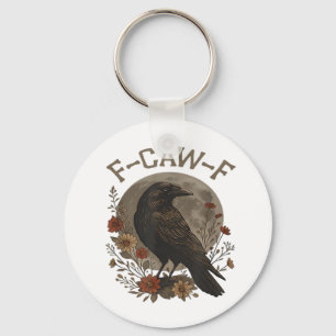 Chaveiro Corvo Engraçado F-Caw-F Humor Gótico Essencial Ten