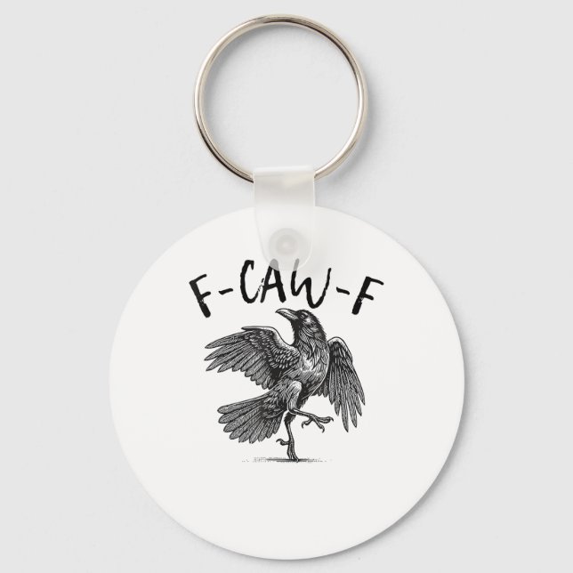 Chaveiro Corvo, F-Caw-F Pássaro Engraçado (Frente)