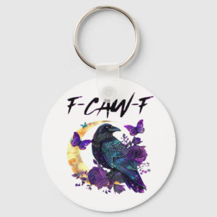 Chaveiro Corvo F Caw F Pássaro Engraçado Lua Design Gótico