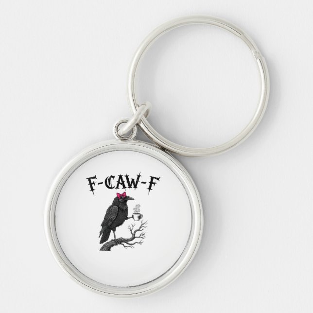 Chaveiro Corvo Gótico F-Caw-F Pássaro Divertido Halloween R (Frente)