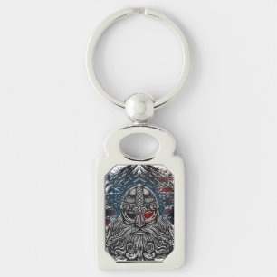 Chaveiro Corvos de Odin e espadas Mitologia Viking EUA band