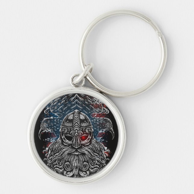 Chaveiro Corvos de Odin e espadas Mitologia Viking EUA band (Frente)