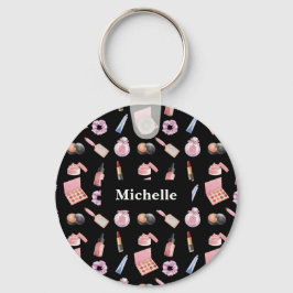 Chaveiro Cosmetologia de Padrão de Cosméticos Personalizado