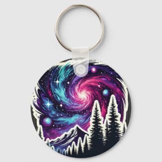Chaveiro Cosmic Forest: Galaxy Meets Nature
