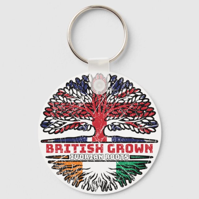 Chaveiro Costa do Marfim, Costa do Marfim, Reino Unido (Frente)