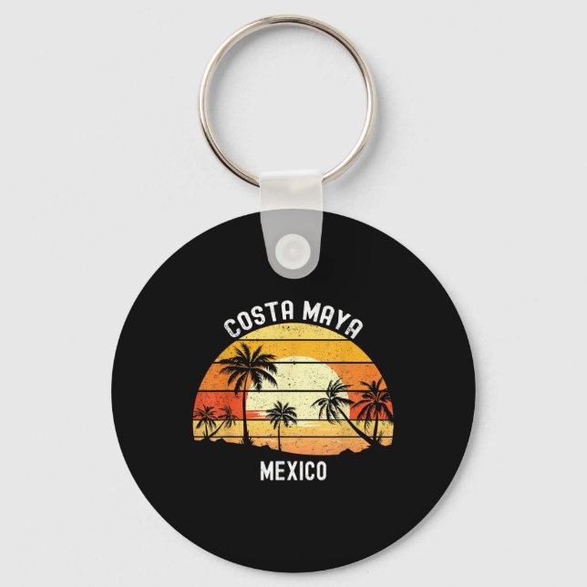Chaveiro Costa Maya México Vacinação Souvenir Sunset Beach (Frente)