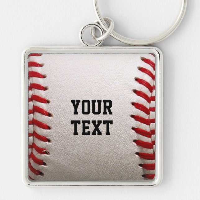 Chaveiro Costura de Beisebol e Softbol com Texto Personaliz (Frente)