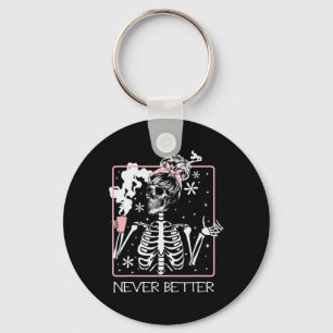 Chaveiro Cota de café do Skeleton do Bebendo do Halloween N