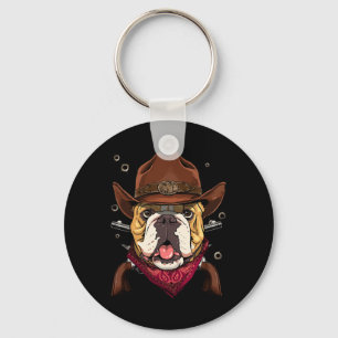 Chaveiro Cowboy Americano Bulldog Country Music Rodeo Howdy