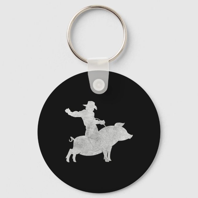Chaveiro Cowboy Andando Um Churrasco De Porco Sofrendo (Frente)