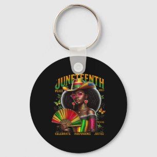 Chaveiro Cowgirl Melanin Menina Juneteenth 1865 Orgulho Neg