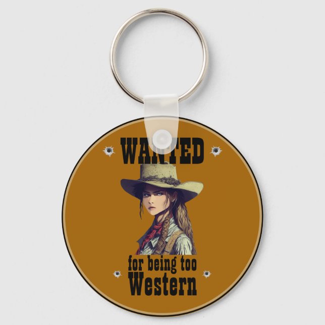 Chaveiro Cowgirl Queria Ser Um Caminhão Do País Ocidental (Frente)