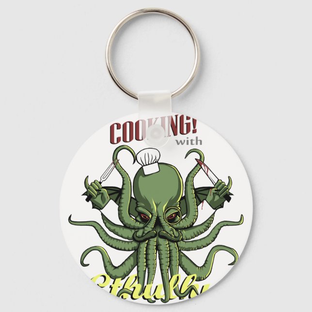 Chaveiro Cozinhar com Cthulhu (Frente)