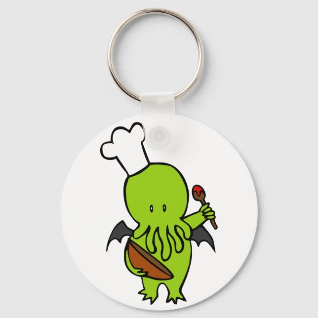 Chaveiro Cozinhar Junto Com Cthulhu (Frente)