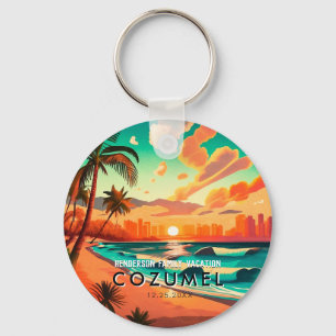 Chaveiro Cozumel Mexico Palm Tree Souvenir