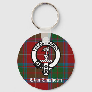 Chaveiro Crachá Clan Chisholm Tartan & Crest