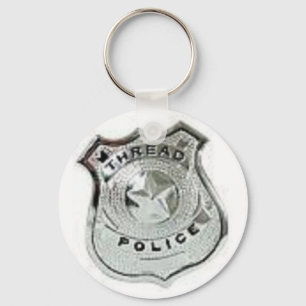 Chaveiro crachá da polícia da linha
