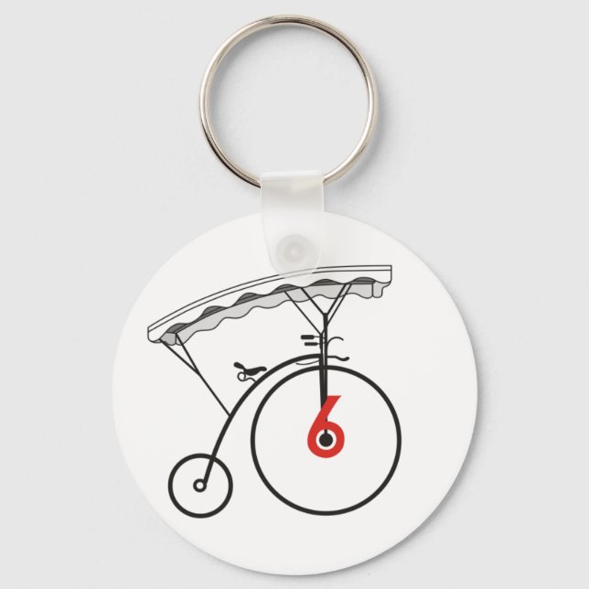 Chaveiro Crachá número 6 (Frente)